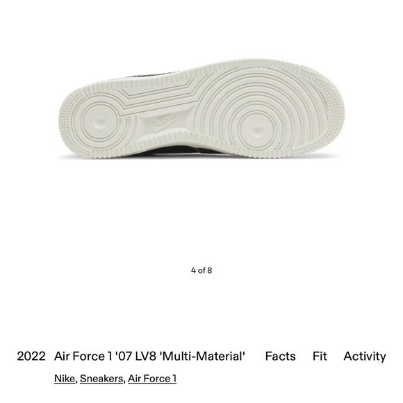 Make An Offer! 2022 Air Force 1 '07 LV8 'Multi-Material' Men’s 8.5 new in box - Picture 4 of 8